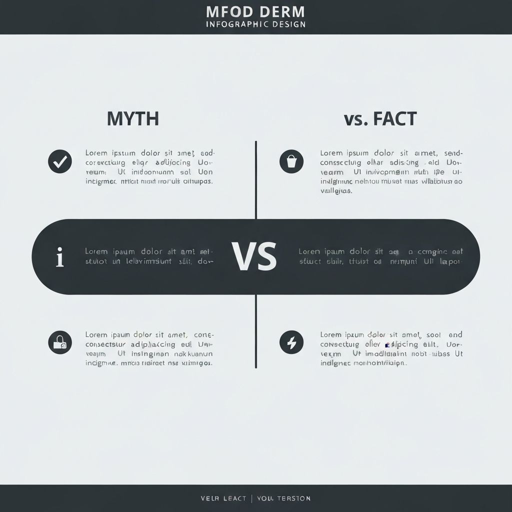 Modern infographic showing myth vs fact comparisons